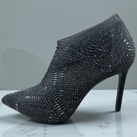 Thalia Sodi Karmen Black Rhinestone Covered Fly-Knit Women's Booties Size 10M - Picture 3 of 11